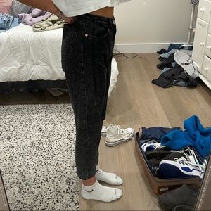Zara black mom jeans size 8